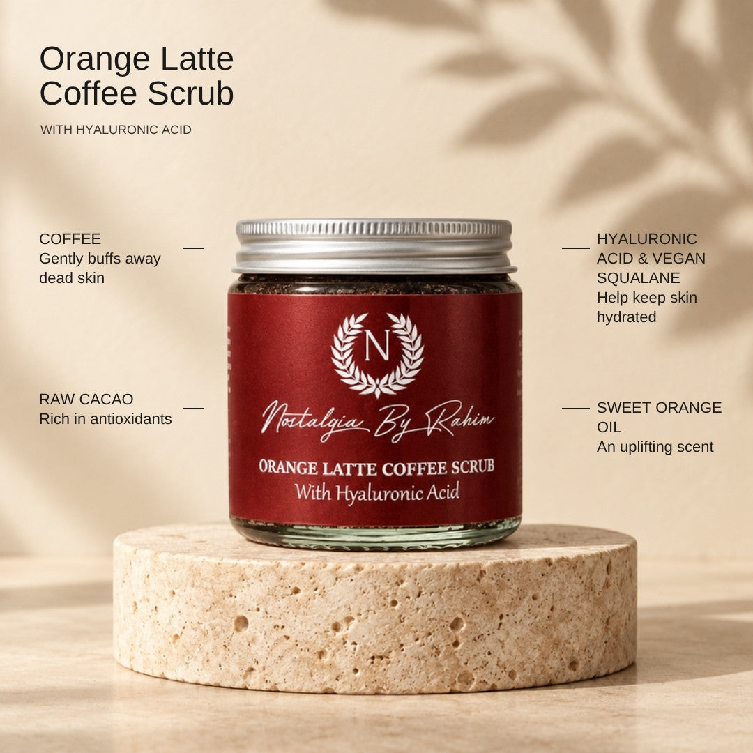 Orange Latte Coffee Scrub key ingredients