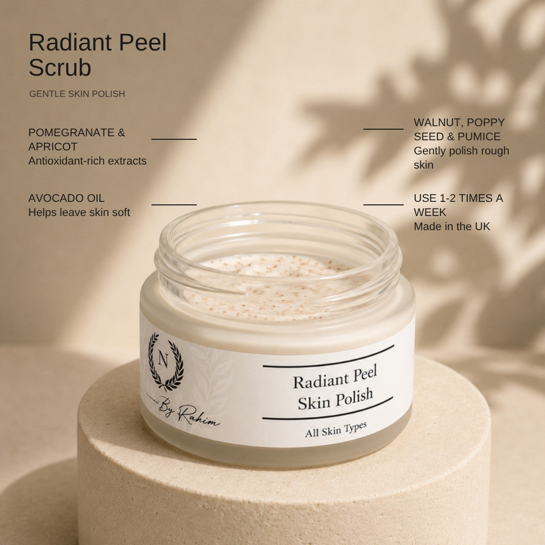 Radiant Peel Scrub key ingredients