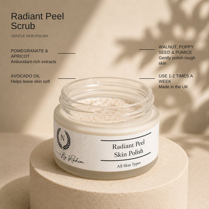 Radiant Peel Scrub key ingredients