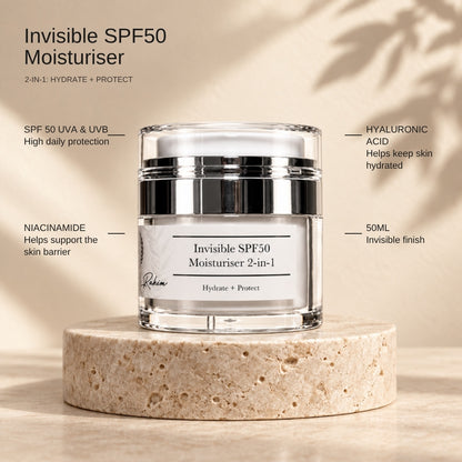 Invisible SPF50 Moisturiser 2in1 50ML key ingredients